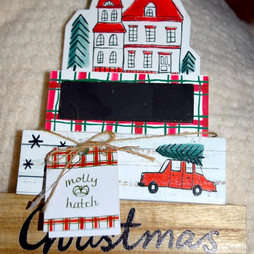 NEW Anthropologie Molly Hatch Whimsical Wood Christmas Decor Car House Tree G5 - Picture 3 of 10